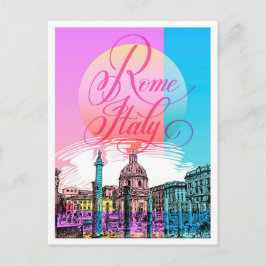 Roms Italien Sketch Art Travel Illustration Vykort