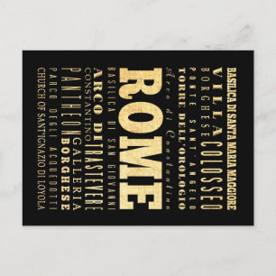 Roms Italien Typography Art Vykort