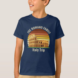 Roms kolosseum Anpassningsbar Italien Resa Sunset  T Shirt