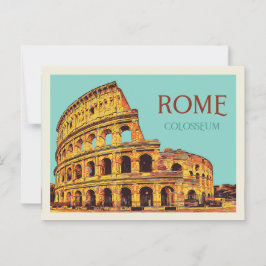 Roms kolosseum illustration Italien Postcard Vykort