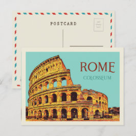 Roms kolosseum illustration Italien Postcard Vykort