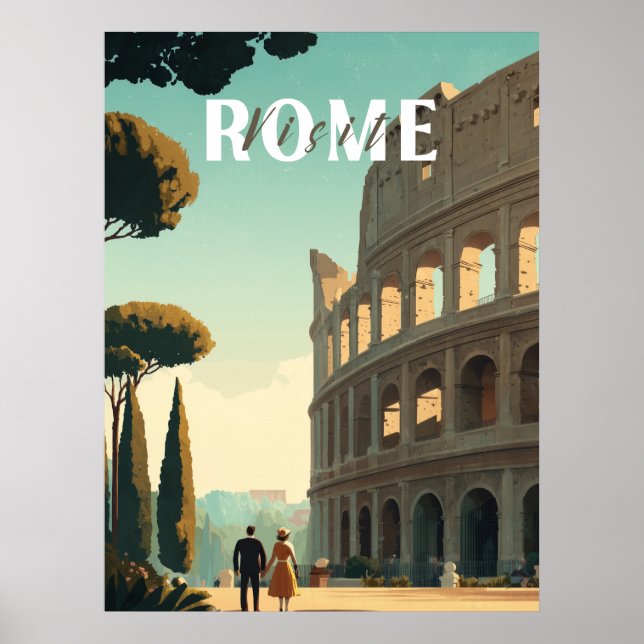 Roms reseaffär - Colosseum Wall Art Poster (Framsidan)