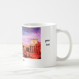 Roms resemugg med gamla romerska stadsruiner kaffemugg