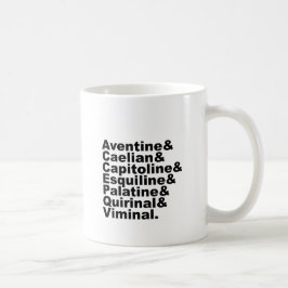 Roms sju Backe som historiens Berömd Kaffemugg