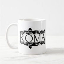 Roms Skyline-mugg – Italienska Landmärken Souvenir