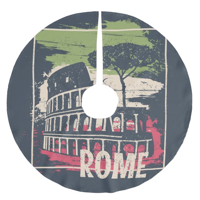 Roms typografi: Eiffel Torn Poster. Julgransmatta Borstad Polyester (Framsidan)
