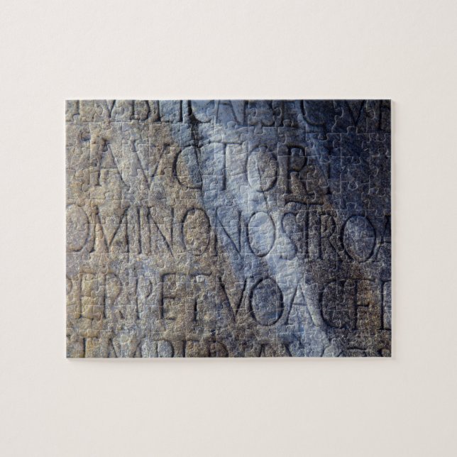 Romsk typografi vid Forum, Rom, Italien Pussel (Horisontell)