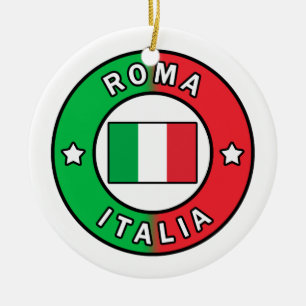 Romska Italien Julgransprydnad Keramik