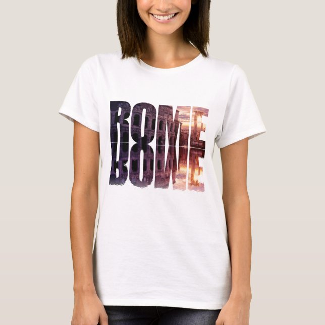 Romtext med Colosseum souvenir T Shirt (Framsida)