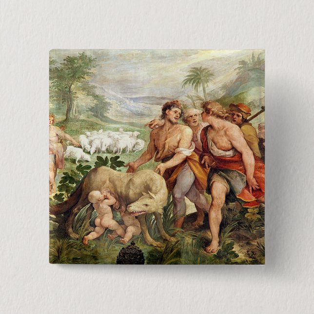 Romulus diade vid hon-vargen knapp (Framsida)