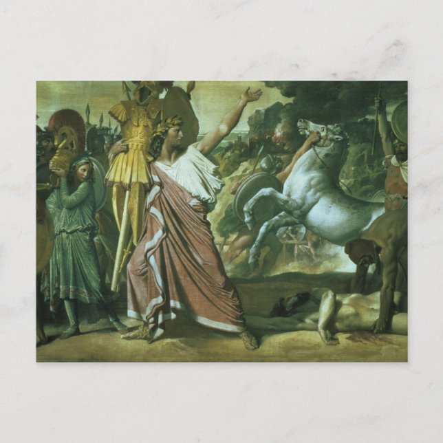 Romulus, erövrare av Acron, som tar sin booty till Vykort (Framsida)