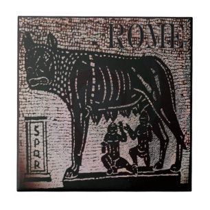 Romulus och Remus Kakelplatta