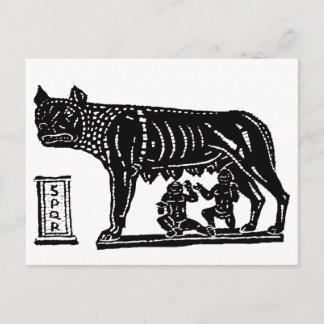 Romulus och Remus Roman Mythology Vykort