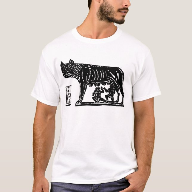 Romulus och Remus romareMythology Tee Shirt (Framsida)