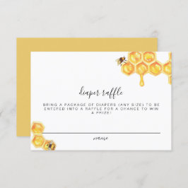 Romy - Honeycomb Bee Diaper Raffle Biljett Card Inbjudningar