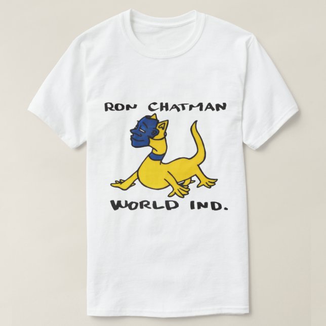 Ron Chatman, Weltindustrie-Skateboard-Entwurf. T Shirt (Design framsida)