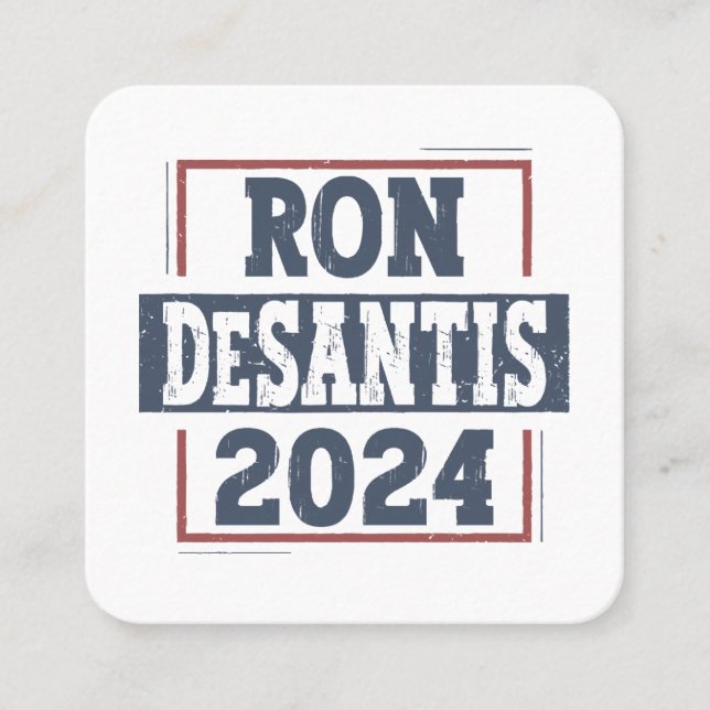 Ron DeSantis 2024  Fyrkantigt Visitkort (Framsida)