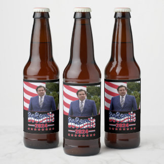 Ron DeSantis 2024 Ölflaska Etikett