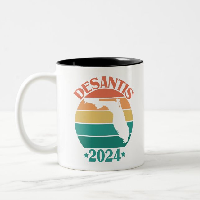 Ron DeSantis 2024 Presidentval Republican Två-Tonad Mugg (Vänster)