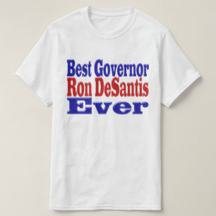 Ron DeSantis bästa guvernör någonsin röd blå text T Shirt