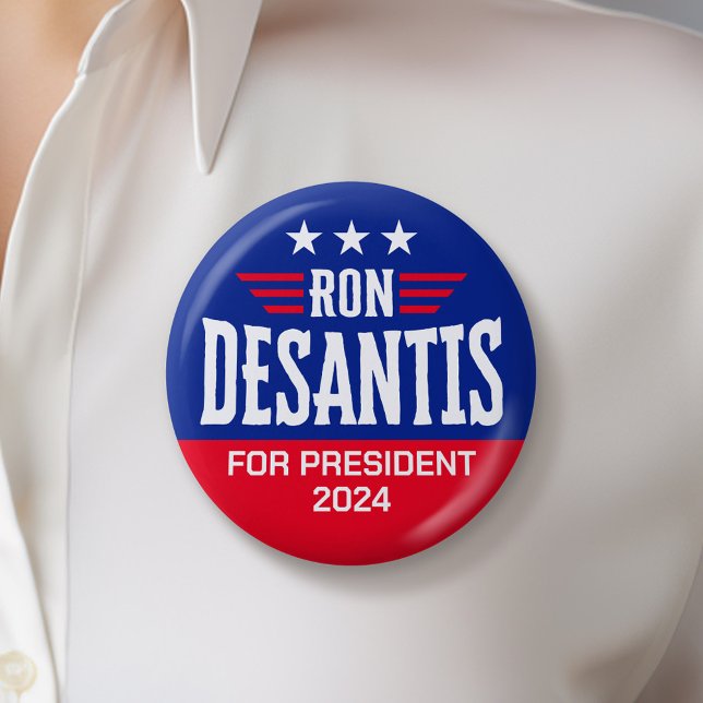 Ron DeSantis för president 2024 - Kampanj Knapp (DeSantis Campaign Button - Great Rally button for the Next Election)