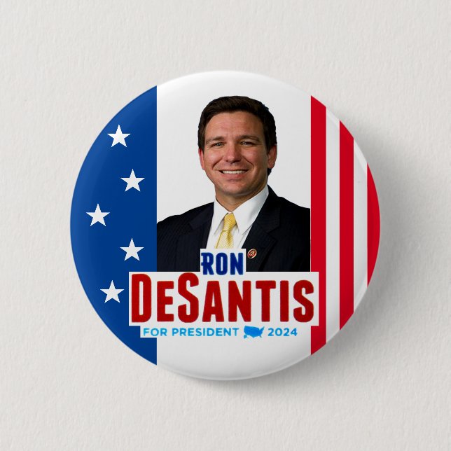 Ron DeSantis för president Button Knapp (Framsida)