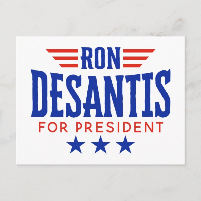 Ron DeSantis för president - Kampanj Vykort (Framsida)