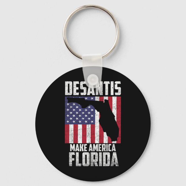 Ron Desantis Gör Amerika Florida Igen Republikan Nyckelring (Framsida)