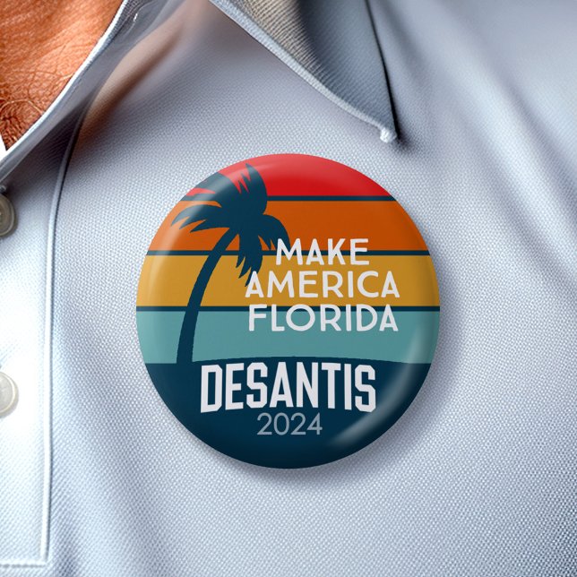 Ron DeSantis President 2024 - Make America Florida Knapp (Desantis Buttons)
