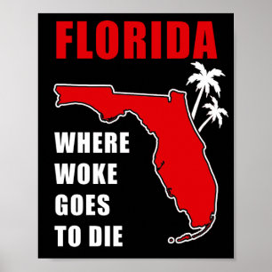 Ron Desantis Quote Florida: Där vaknade dör Poster