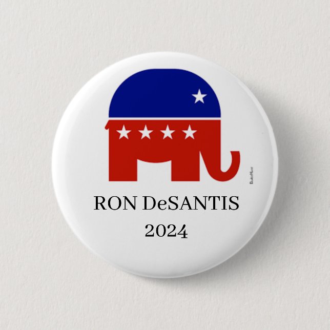 Ron DeSantis Republican 2024 President Button Knapp (Framsida)