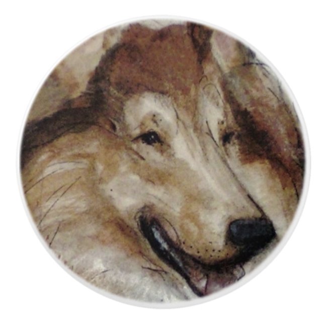 Ron Hevener Collie Hund Knopp (Framsidan)