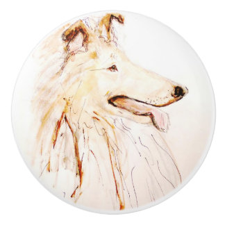 Ron Hevener Collie Hund Knopp