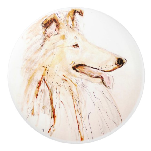 Ron Hevener Collie Hund Knopp (Framsidan)