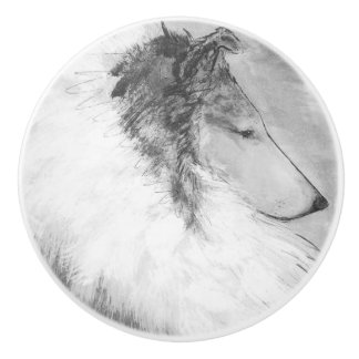 Ron Hevener Collie Hund Knopp