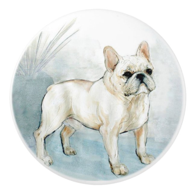 Ron Hevener Fransk Bulldog Knopp (Framsidan)