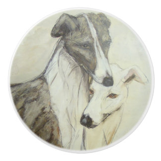 Ron Hevener Greyhound Hundar Knopp