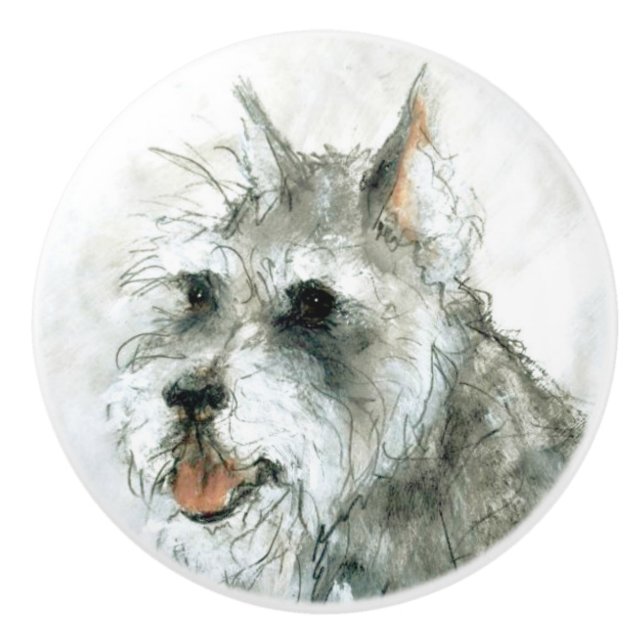 Ron Hevener Schnauzer Hund Knopp (Framsidan)