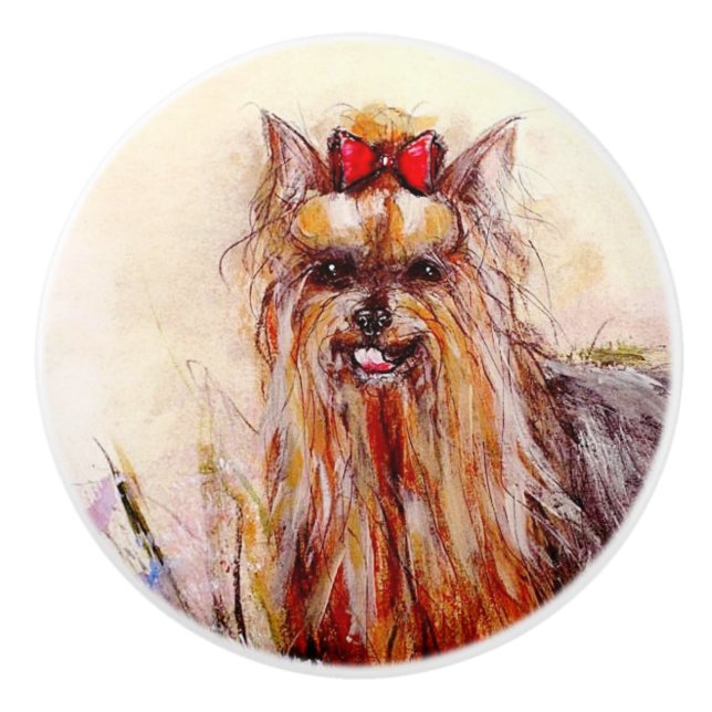 Ron Hevener Yorkshire Terrier Hund Knopp (Framsidan)