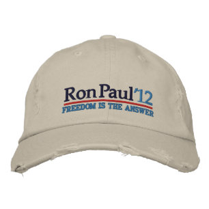 Ron Paul ’12 Kampanj stil Hat Broderad Keps