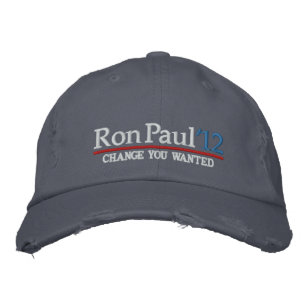 Ron Paul 2012 Anpassade Embroiderad Hats Broderad Keps