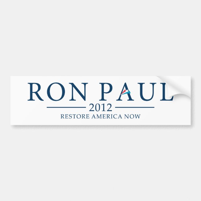 Ron Paul 2012 Bildstöten Bildekal (Framsidan)
