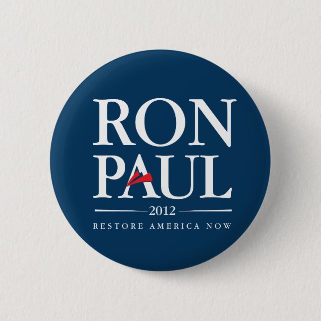 Ron Paul 2012 (blått) Knapp (Framsida)