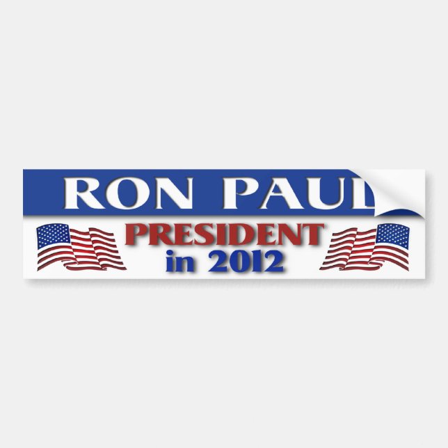 Ron Paul 2012 Bumper Sticker Bildekal (Framsidan)