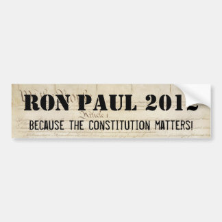 Ron Paul 2012 - Därför att konstitutionen betyder Bildekal