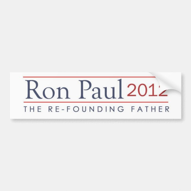 Ron Paul 2012 Den återgrundande fadern Bildekal (Framsidan)