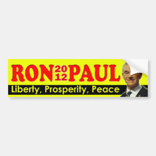Ron Paul 2012 - Frihet välstånd, fred Bildekal