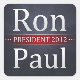 Ron Paul 2012 Kampanj Sticker Fyrkantigt Klistermärke