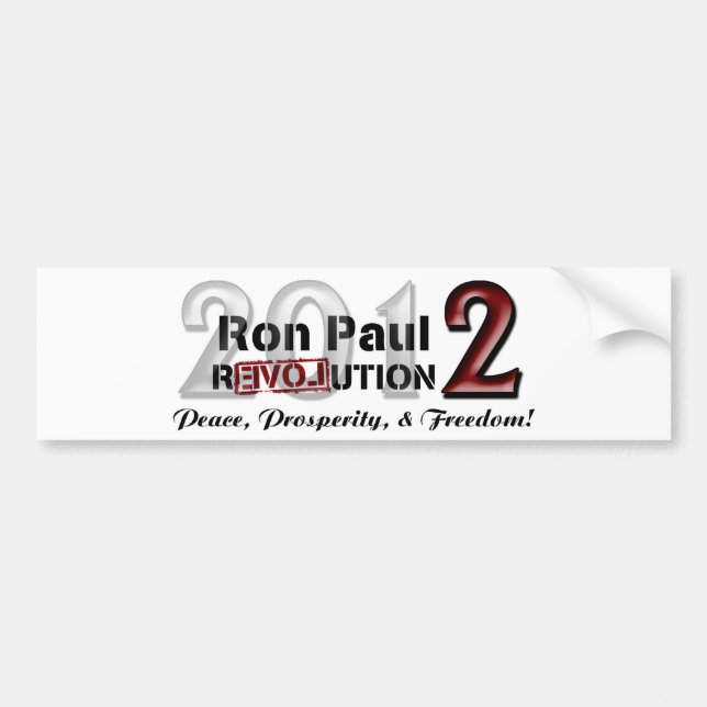 Ron Paul 2012 kampanjbildekal Bildekal (Framsidan)