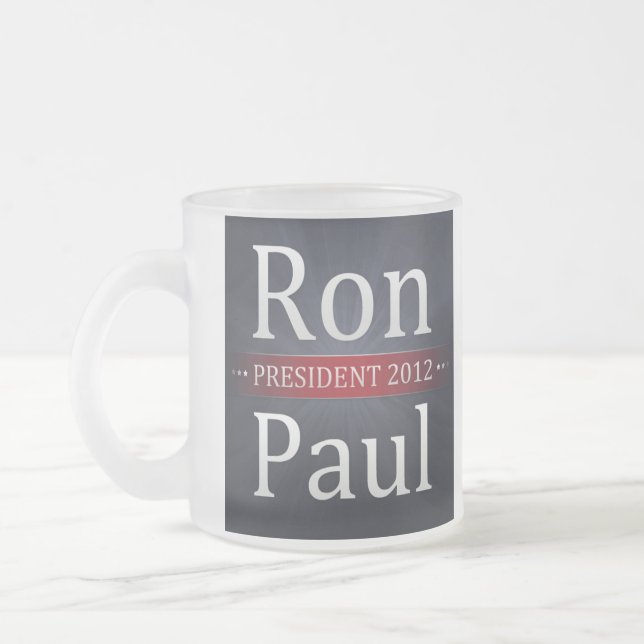 Ron Paul 2012 kampanjkaffe/Teakopp Frostad Glasmugg (Vänster)